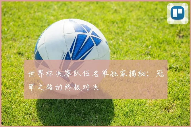 世界杯决赛队伍名单独家揭秘：冠军之路的终极对决