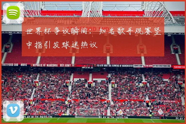 世界杯争议瞬间：知名歌手观赛竖中指引发球迷热议